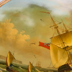 A Grand Maritime Treasure — One-of-a-Kind Vintage Sailing Ship Oil Painting