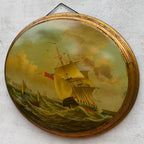 A Grand Maritime Treasure — One-of-a-Kind Vintage Sailing Ship Oil Painting - Vintage Oil Painting - Arden Gallery