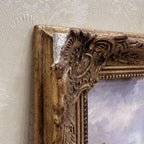 Boats on a Venetian Canal Oil Painting | Gondolas & Historic Buildings | Gold Gesso Frame | circa 1985 | 7.9×9.8in - Vintage Oil Painting - Arden Gallery