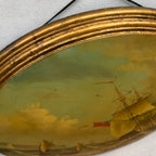 A Grand Maritime Treasure — One-of-a-Kind Vintage Sailing Ship Oil Painting