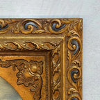 Cherubs in Flight | Vintage Figurative Oil Painting | Ornate Gold Frame | 19.7×23.6in - Vintage Oil Painting - Arden Gallery