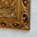 Cherubs in Flight | Vintage Figurative Oil Painting | Ornate Gold Frame | 19.7×23.6in - Vintage Oil Painting - Arden Gallery