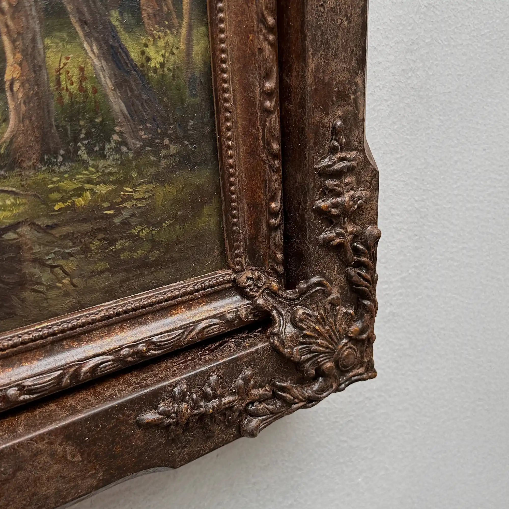 Classical European Woodland Painting, Rustic Forest Nature Landscape Art - Vintage Oil Painting - Arden Gallery