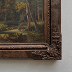Classical European Woodland Painting, Rustic Forest Nature Landscape Art - Vintage Oil Painting - Arden Gallery