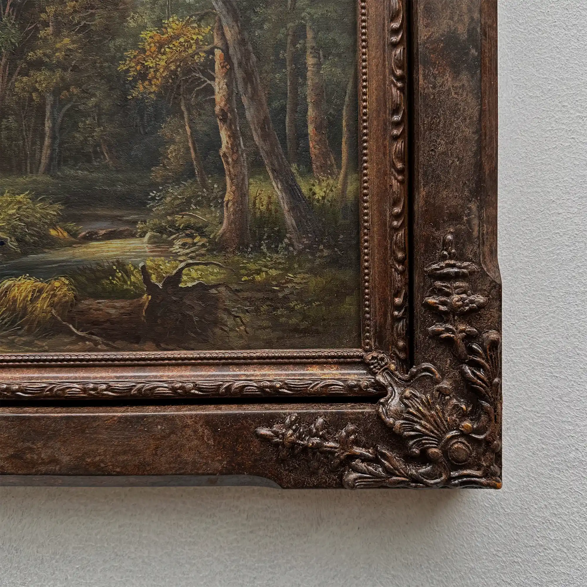 Classical European Woodland Painting, Rustic Forest Nature Landscape Art - Vintage Oil Painting - Arden Gallery