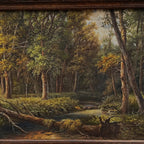 Classical European Woodland Painting, Rustic Forest Nature Landscape Art - Vintage Oil Painting - Arden Gallery