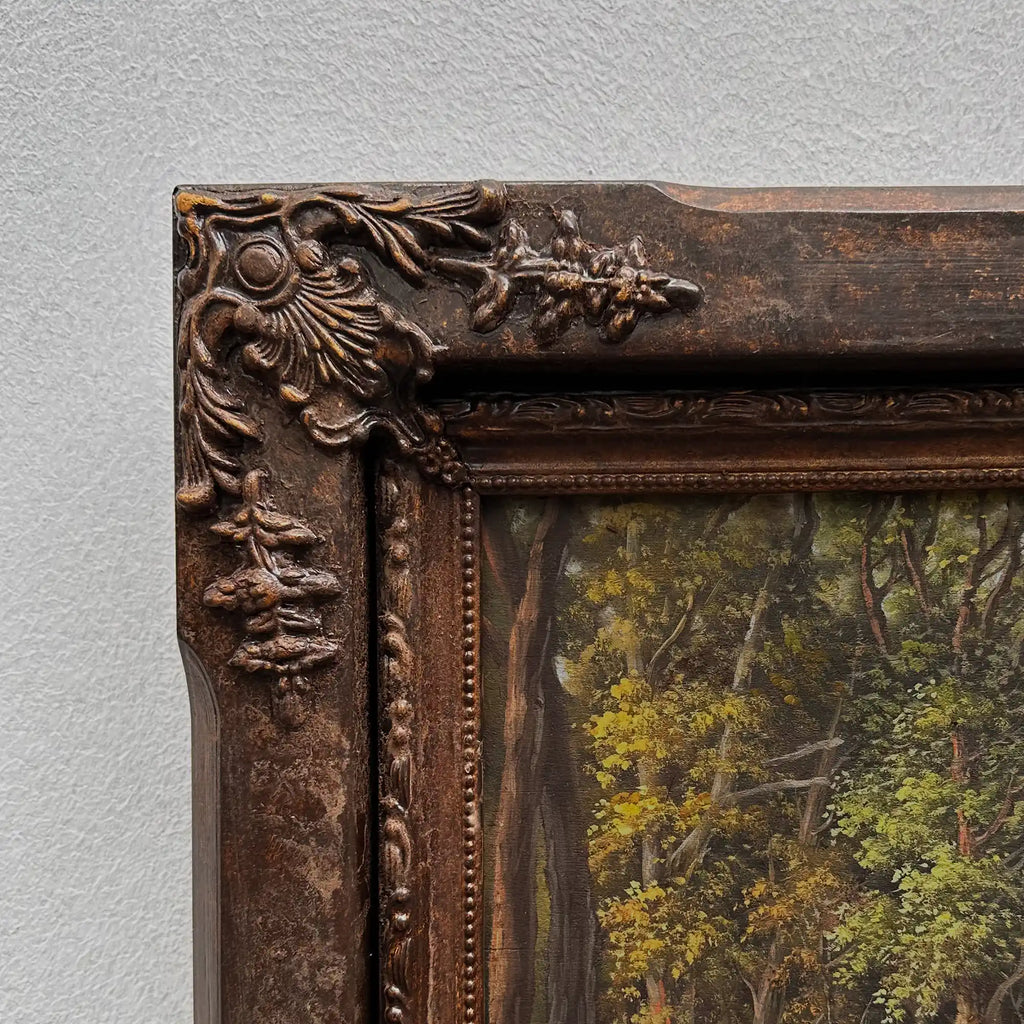 Classical European Woodland Painting, Rustic Forest Nature Landscape Art - Vintage Oil Painting - Arden Gallery