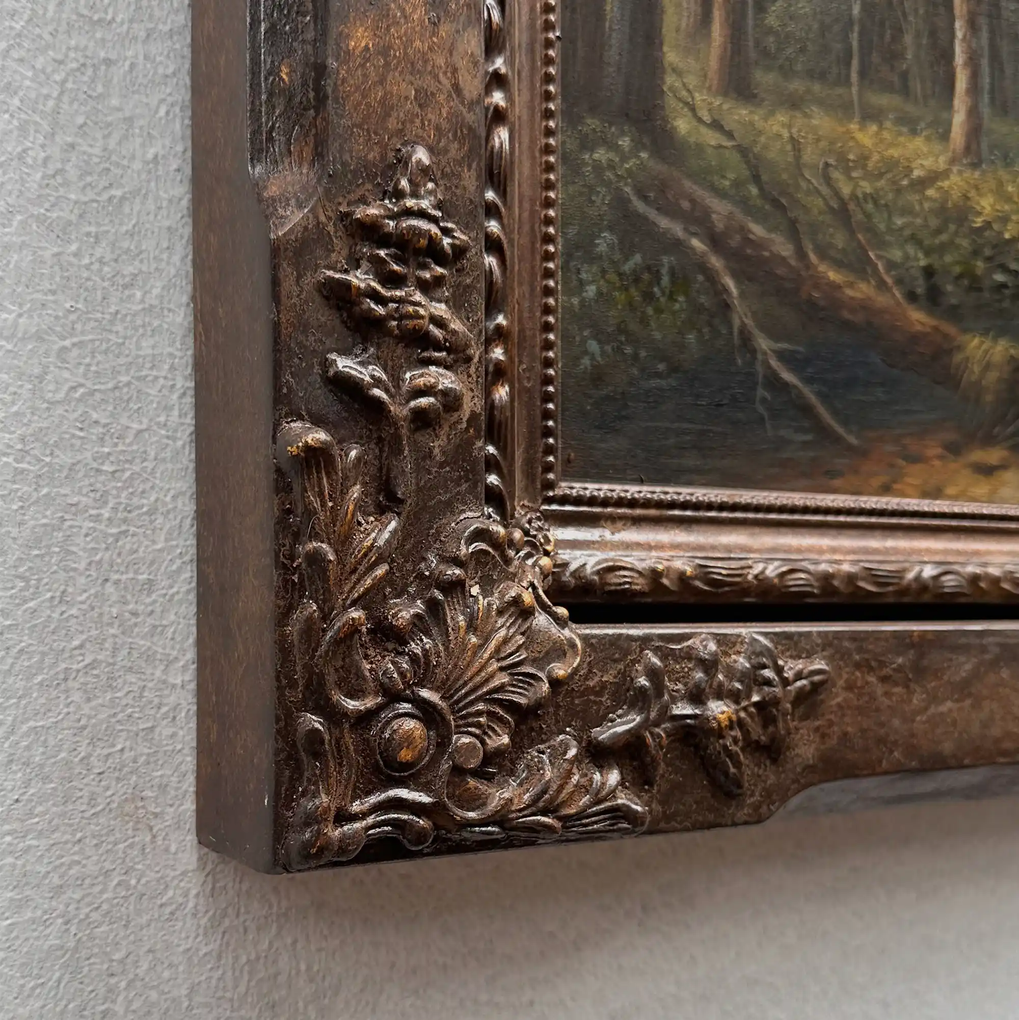Classical European Woodland Painting, Rustic Forest Nature Landscape Art - Vintage Oil Painting - Arden Gallery