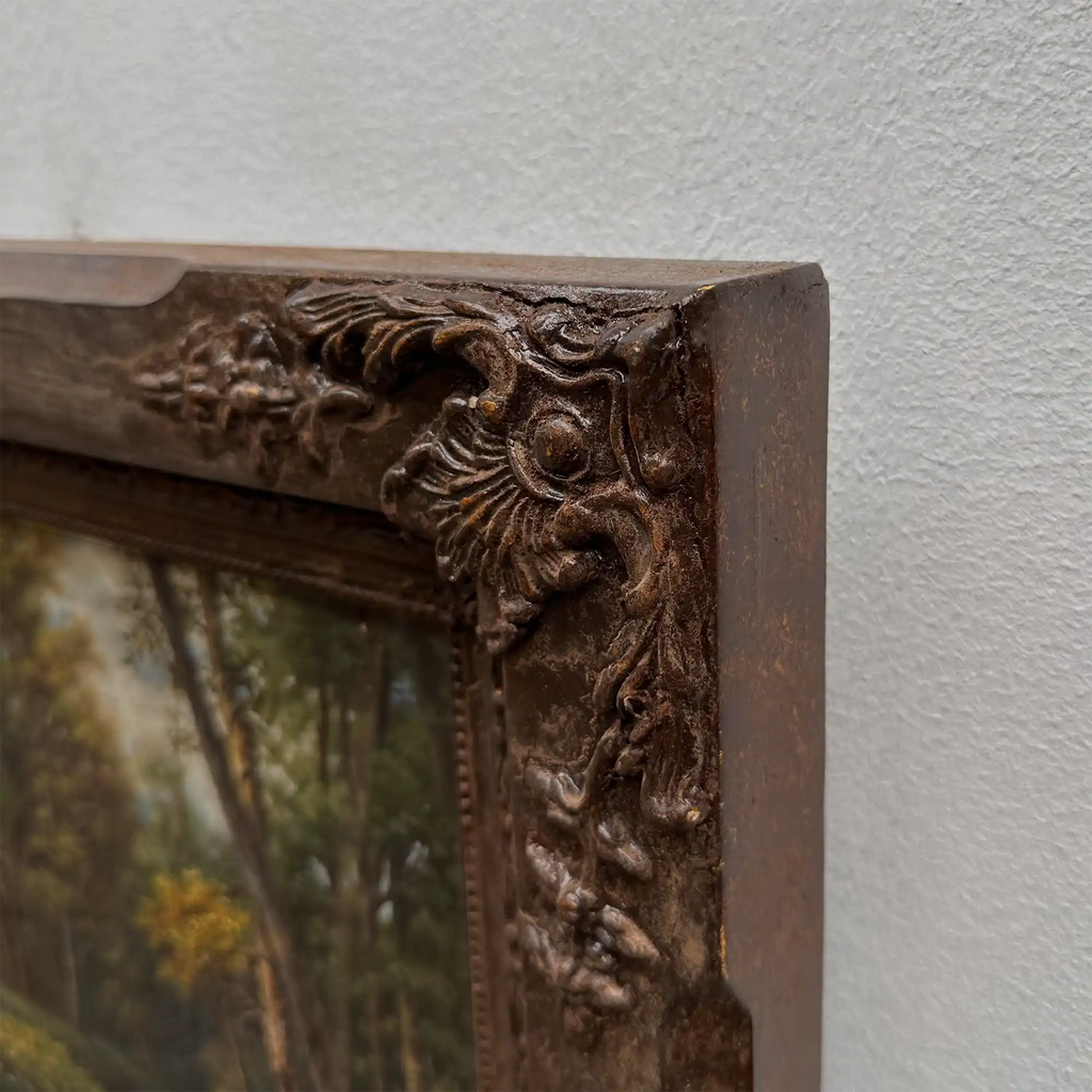 Classical European Woodland Painting, Rustic Forest Nature Landscape Art - Vintage Oil Painting - Arden Gallery