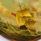 A Grand Maritime Treasure — One-of-a-Kind Vintage Sailing Ship Oil Painting