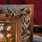 Vintage European Flower Bouquet Oil Painting, Classic Framed Wall Decor 18.1×19.7 in