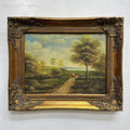 European Countryside River Landscape Oil Painting, Vintage Framed Classical Nature Wall Art - Vintage Oil Painting - Arden Gallery