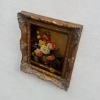 Floral Still Life with Bouquet | Vintage Oil Painting | Ornate Frame | 11.4×13.4in - Vintage Oil Painting - Arden Gallery