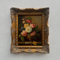 Floral Still Life with Bouquet | Vintage Oil Painting | Ornate Frame | 11.4×13.4in - Vintage Oil Painting - Arden Gallery