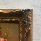 Floral Still Life with Bouquet | Vintage Oil Painting | Ornate Frame | 11.4×13.4in - Vintage Oil Painting - Arden Gallery