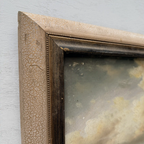Framed Seascape Oil Painting, Hand-Painted Nautical Artwork of Sailing Ships on the Sea（19.69×15.75 in） - Vintage Oil Painting - Arden Gallery