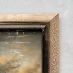 Framed Seascape Oil Painting, Hand-Painted Nautical Artwork of Sailing Ships on the Sea（19.69×15.75 in） - Vintage Oil Painting - Arden Gallery