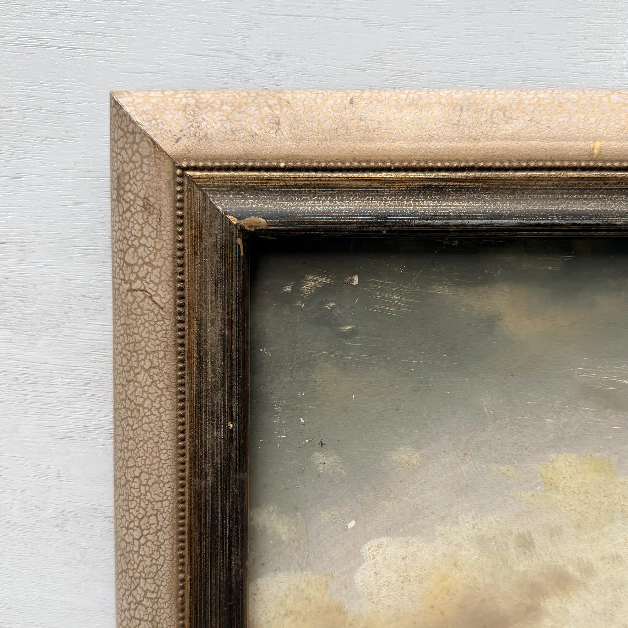 Framed Seascape Oil Painting, Hand-Painted Nautical Artwork of Sailing Ships on the Sea（19.69×15.75 in） - Vintage Oil Painting - Arden Gallery