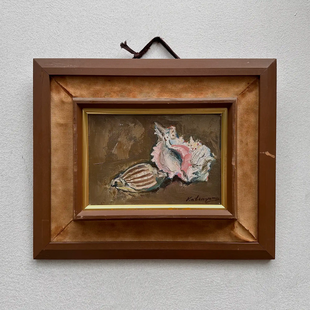 Hand-Painted Oil Painting – Original Artwork by Katsuyama, Period Original Frame Included - Vintage Oil Painting - Arden Gallery