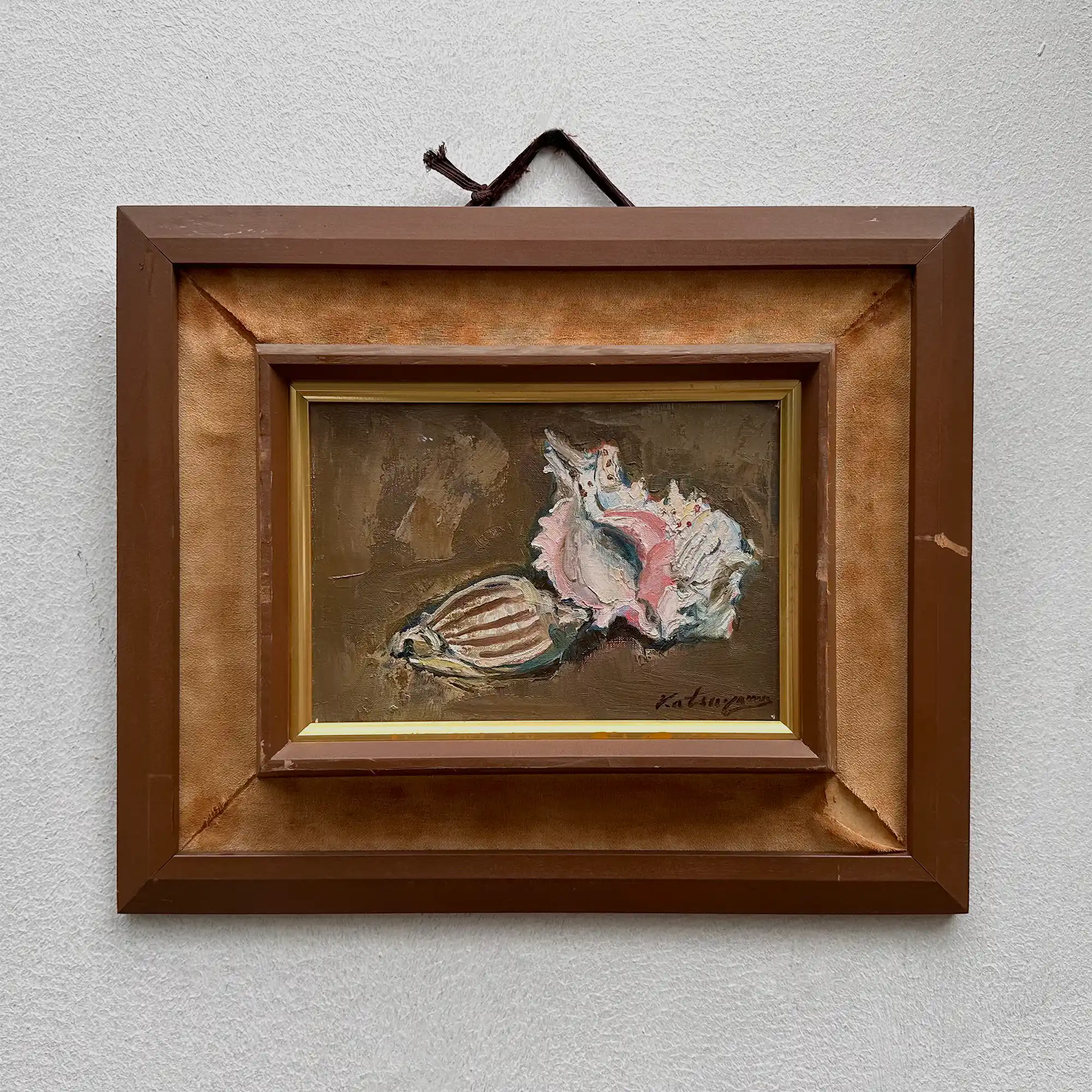 Hand-Painted Oil Painting – Original Artwork by Katsuyama, Period Original Frame Included - Vintage Oil Painting - Arden Gallery