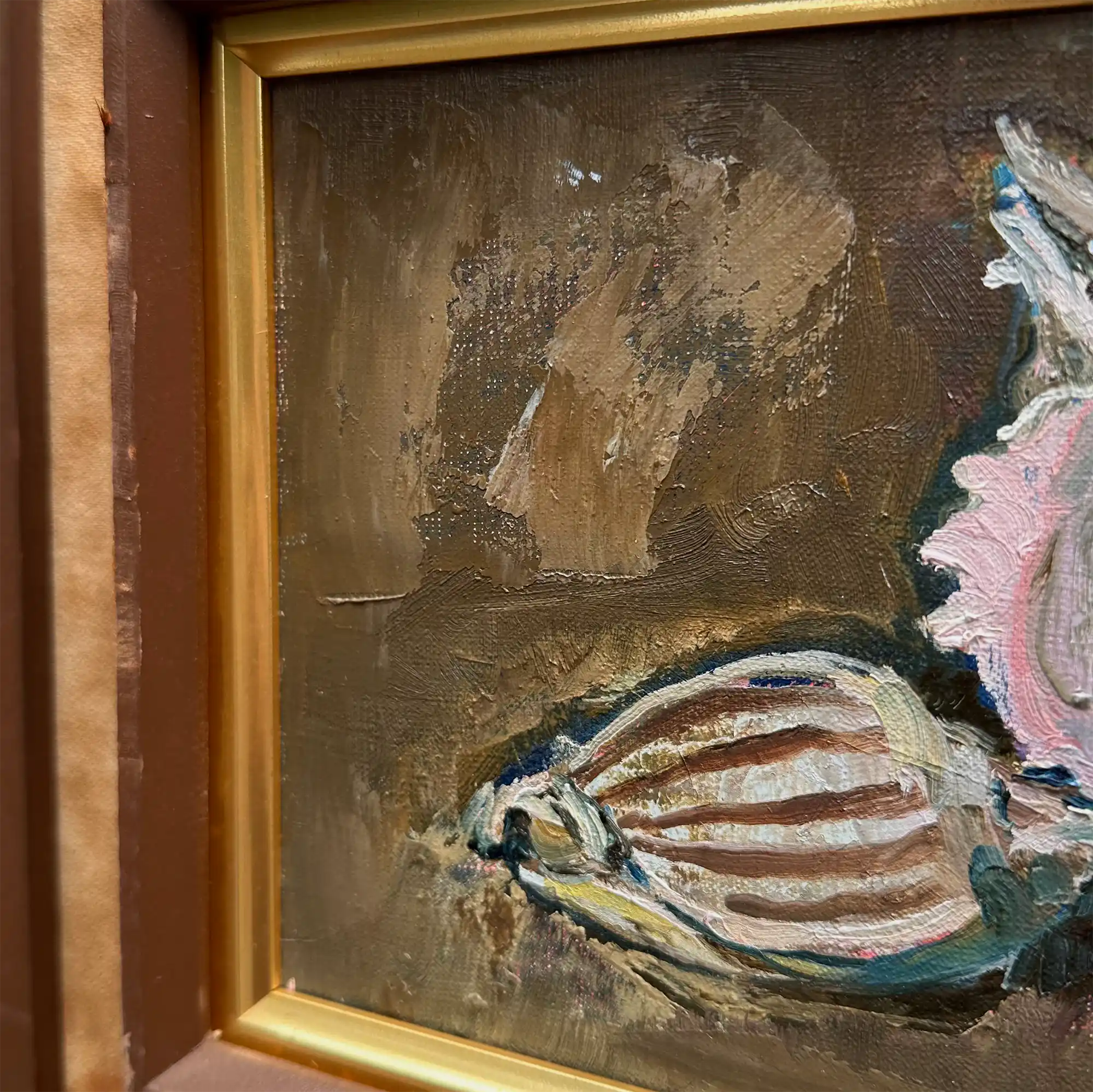 Hand-Painted Oil Painting – Original Artwork by Katsuyama, Period Original Frame Included - Vintage Oil Painting - Arden Gallery