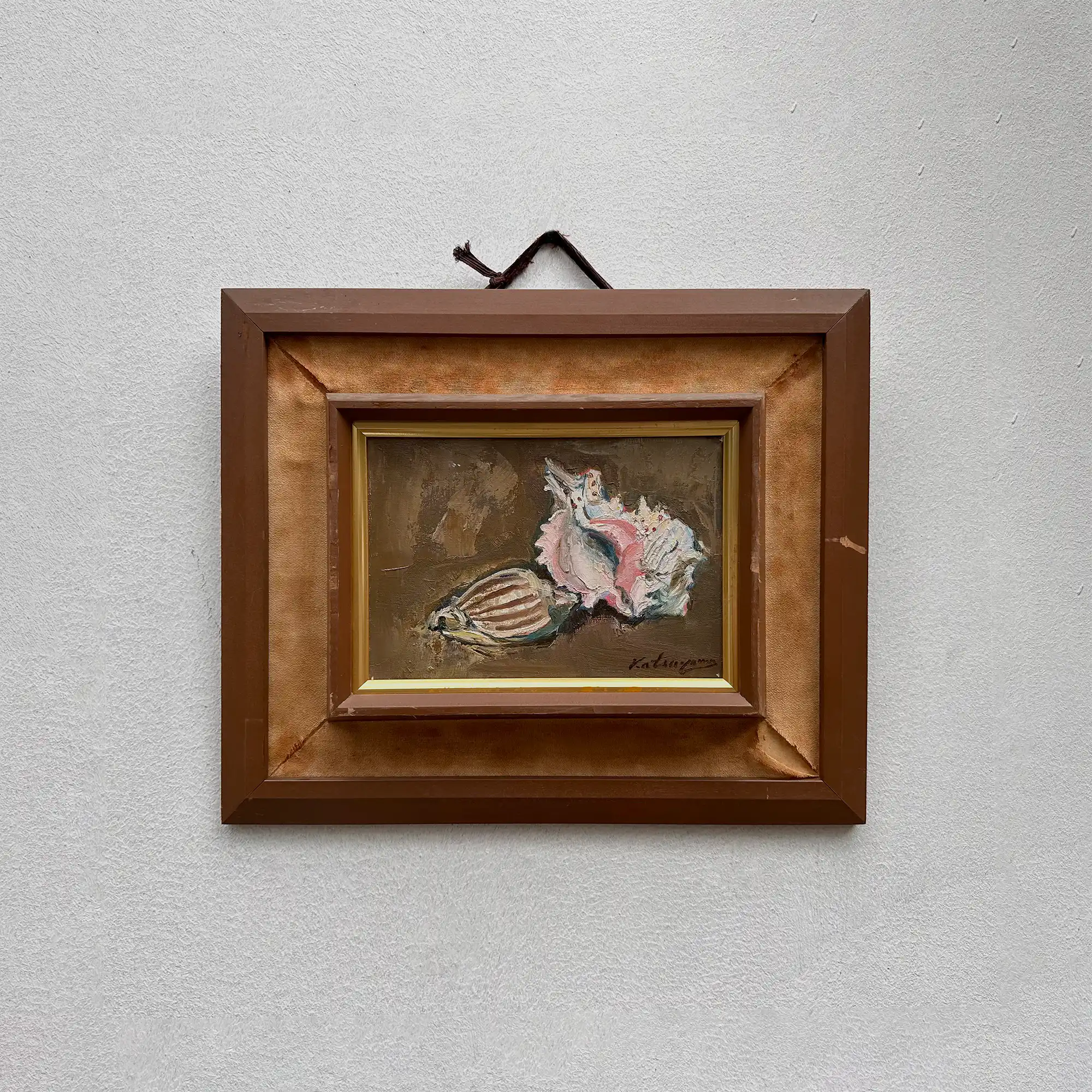Hand-Painted Oil Painting – Original Artwork by Katsuyama, Period Original Frame Included - Vintage Oil Painting - Arden Gallery