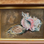 Hand-Painted Oil Painting – Original Artwork by Katsuyama, Period Original Frame Included - Vintage Oil Painting - Arden Gallery
