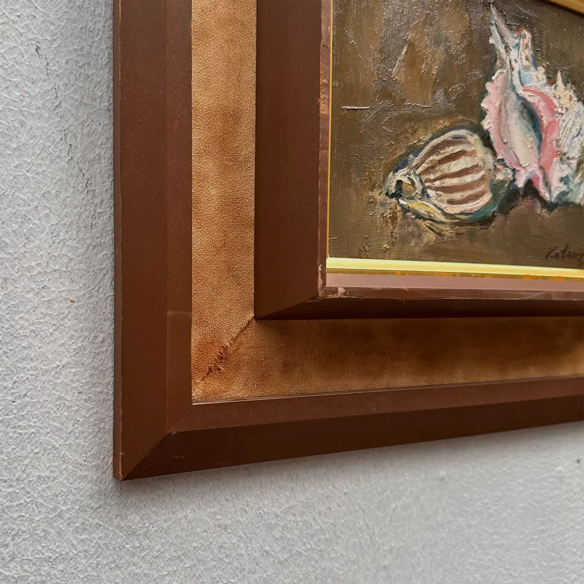 Hand-Painted Oil Painting – Original Artwork by Katsuyama, Period Original Frame Included - Vintage Oil Painting - Arden Gallery