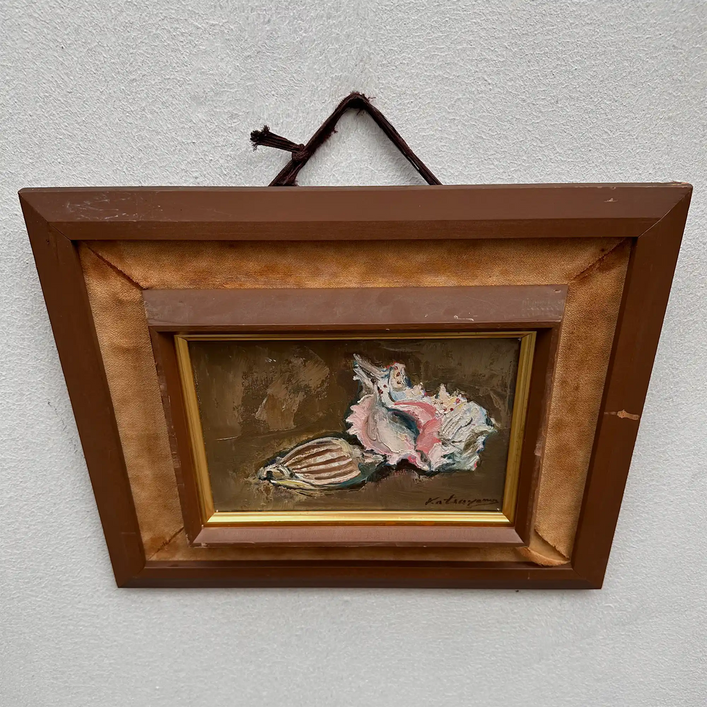 Hand-Painted Oil Painting – Original Artwork by Katsuyama, Period Original Frame Included - Vintage Oil Painting - Arden Gallery