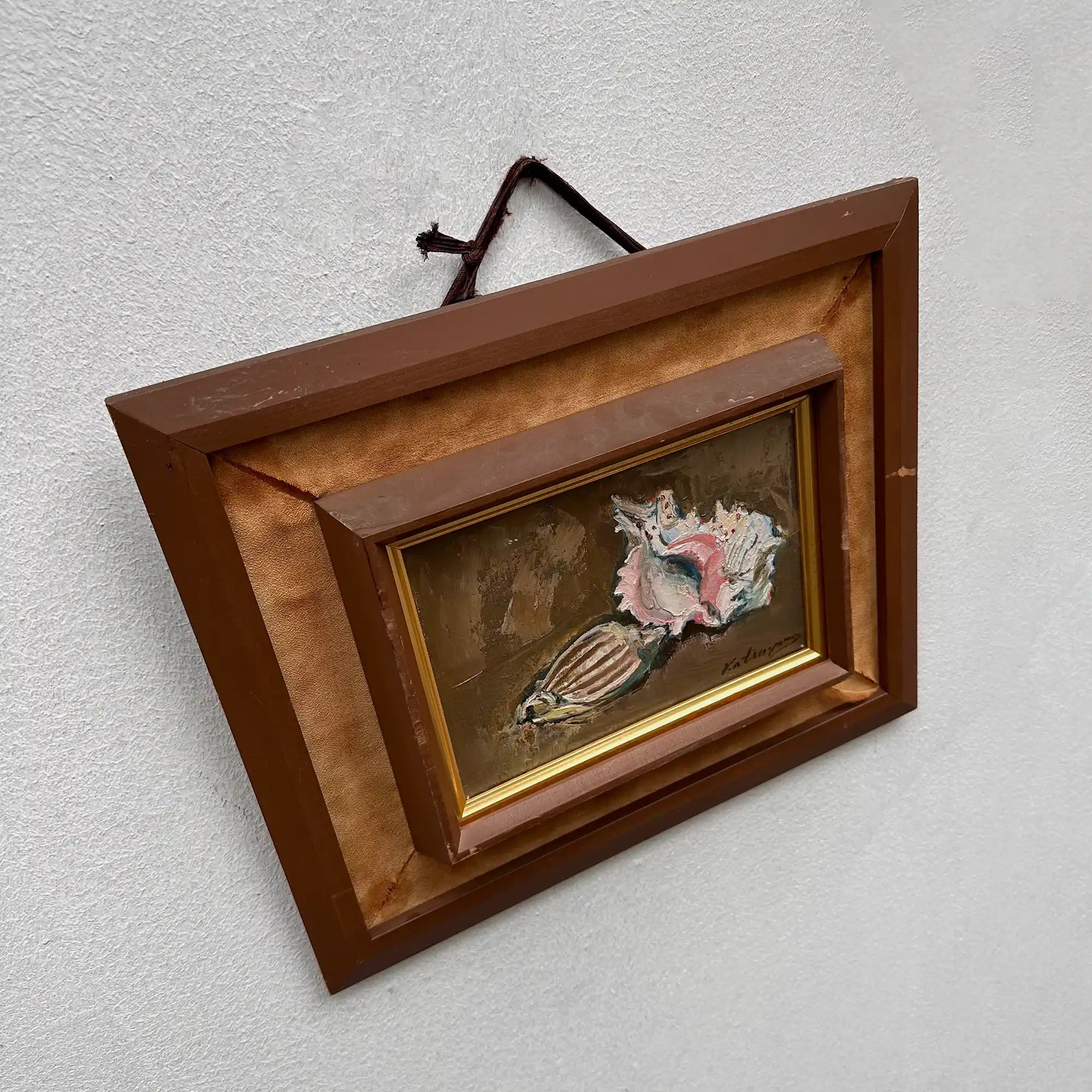 Hand-Painted Oil Painting – Original Artwork by Katsuyama, Period Original Frame Included - Vintage Oil Painting - Arden Gallery