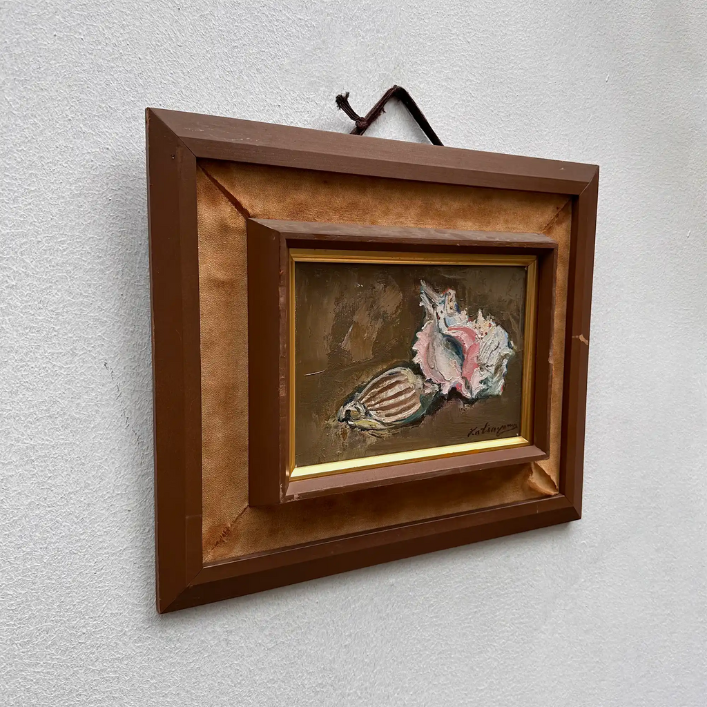 Hand-Painted Oil Painting – Original Artwork by Katsuyama, Period Original Frame Included - Vintage Oil Painting - Arden Gallery