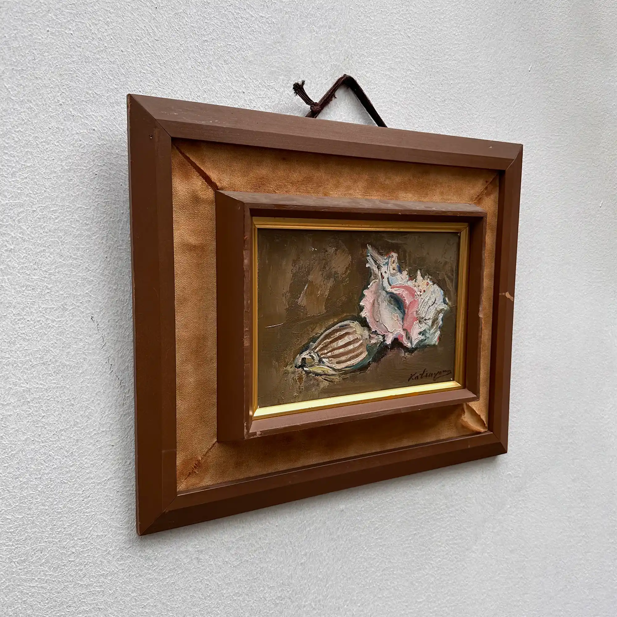 Hand-Painted Oil Painting – Original Artwork by Katsuyama, Period Original Frame Included - Vintage Oil Painting - Arden Gallery