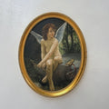 Hand-painted reproduction of a classic portrait of Cupid, oil painting. Size: 15.4 x 12.4 in - Vintage Oil Painting - Arden Gallery