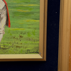 Classic British Golf Gentleman Oil Painting, Vintage Sports Wall Decor (with Frame 31 × 38 cm ):