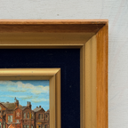 Classic British Golf Gentleman Oil Painting, Vintage Sports Wall Decor (with Frame 31 × 38 cm ):