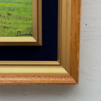 Classic British Golf Gentleman Oil Painting, Vintage Sports Wall Decor (with Frame 31 × 38 cm ):
