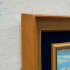 Classic British Golf Gentleman Oil Painting, Vintage Sports Wall Decor (with Frame 31 × 38 cm ):