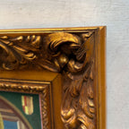 Madonna and Child | Vintage Egg Tempera Reproduction | Ornate Carved Frame | 19.7×23.6in