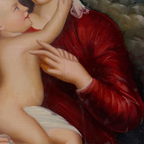 Madonna and Child painting | Vintage religious oil painting | Late 20th-century artwork