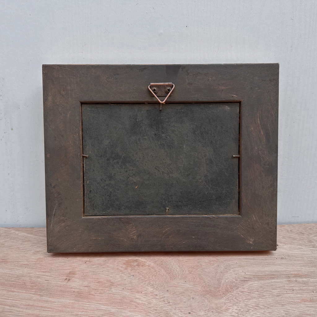 Vintage Horse Oil Painting | Baroque Carved Gold Frame | Mid-20th Century Artwork 26x21cm