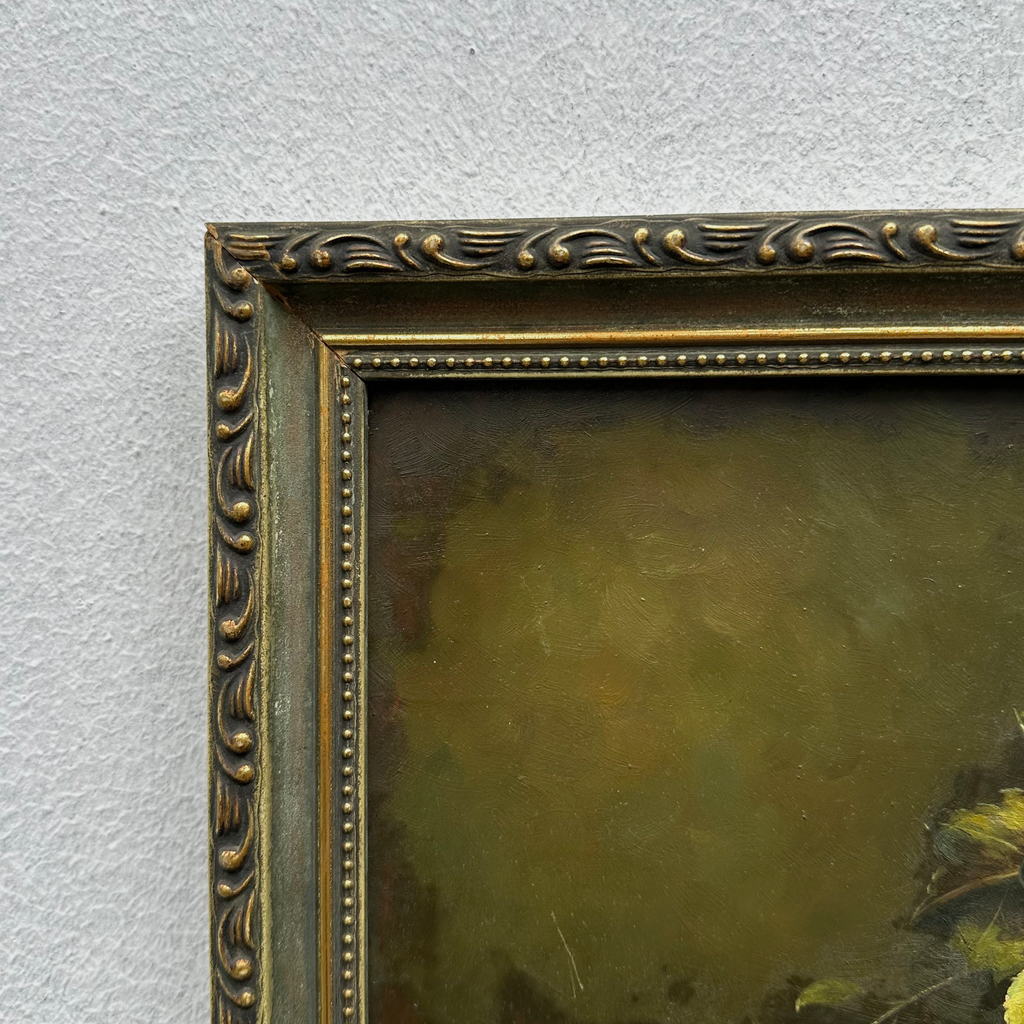 Vintage Still Life Hand-Painted Oil Painting | Mid-20th Century Artwork |  45x35cm