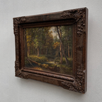Classical European Woodland Painting, Rustic Forest Nature Landscape Art