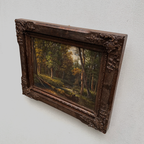 Classical European Woodland Painting, Rustic Forest Nature Landscape Art