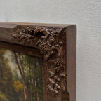 Classical European Woodland Painting, Rustic Forest Nature Landscape Art