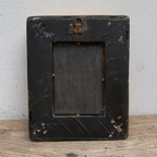 Original Framed Vintage European Street Scene Oil Painting, Miniature Townscape in Ornate Gold Frame
