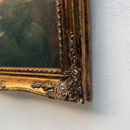 A Quiet Embrace | Vintage Mother and Child Portrait Oil Painting | Ornate Frame | 15.2×19.1in