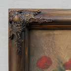Original Vintage Floral Still Life Oil Painting, Classic Flower Bouquet Artwork 41 x 51 cm