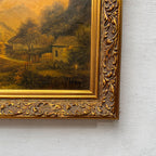 The Valley Road | Signed Vera | Vintage Landscape Oil Painting | Ornate Gold Frame | 20.1×16.1in