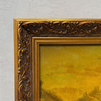 The Valley Road | Signed Vera | Vintage Landscape Oil Painting | Ornate Gold Frame | 20.1×16.1in