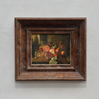 Original Classical Fruit Still Life Hand-Painted Oil Painting in Heavy Dark Wood Frame  (with Frame 43 x 38 cm)